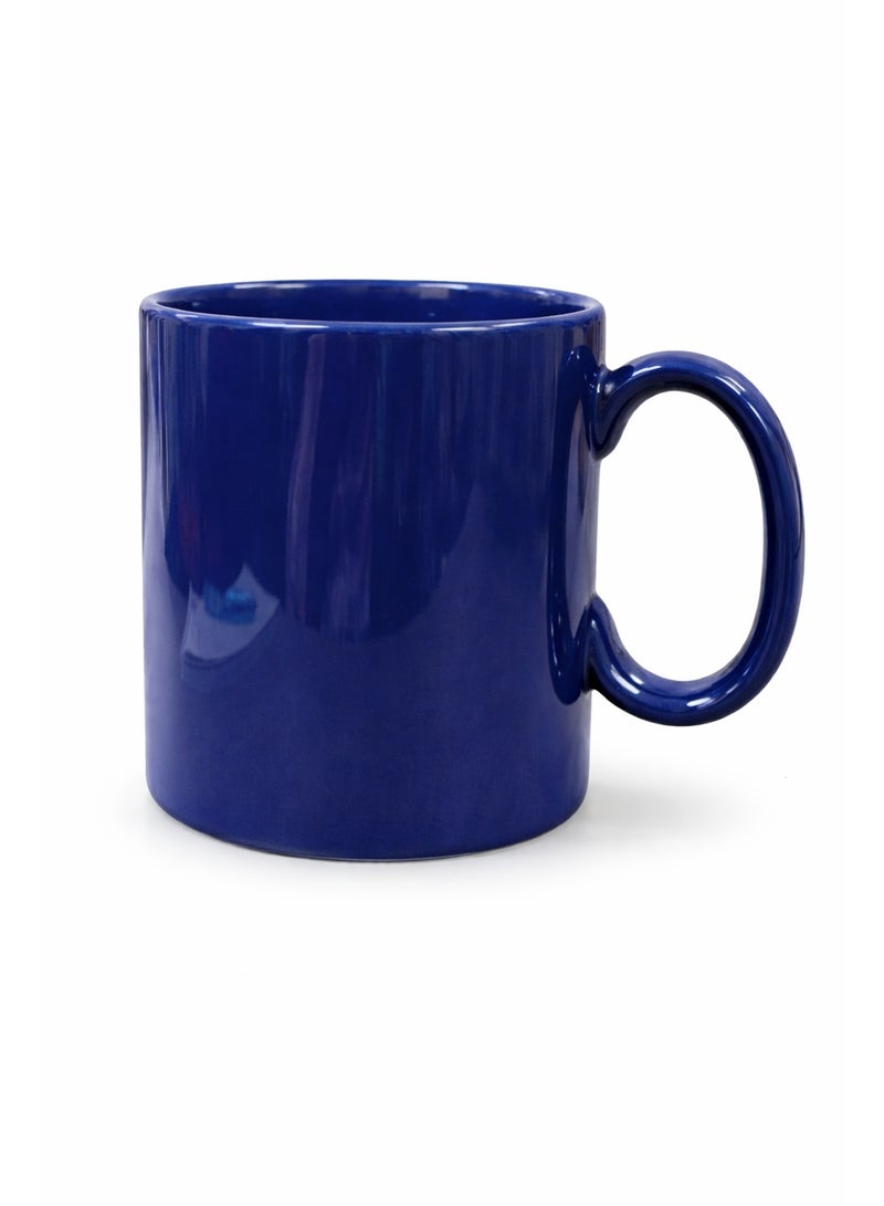 RAK Blue Ceramic Mug 330ml Modern Glossy Finish Durable Ceramic Coffee and Teacup Microwave and Dishwasher Safe for Home and Office Kitchen Use - Image 1